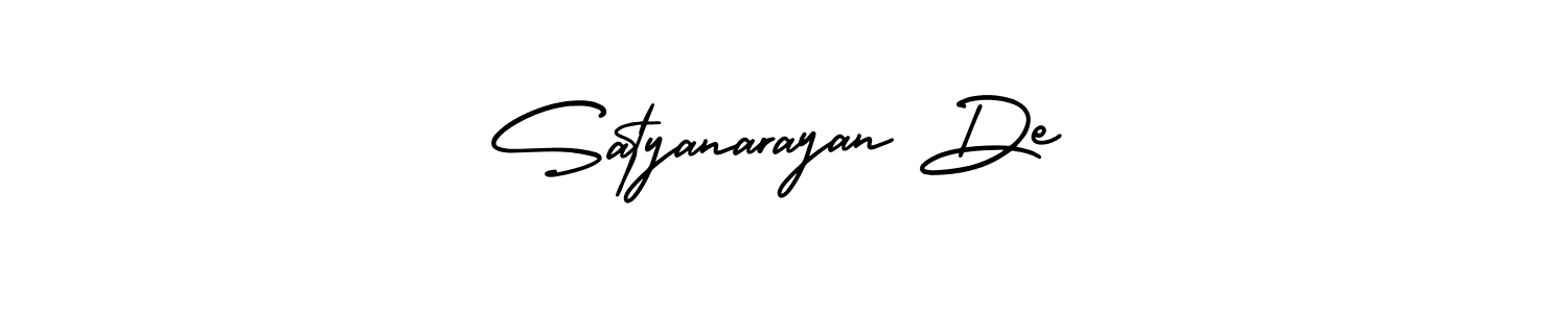 How to make Satyanarayan De name signature. Use AmerikaSignatureDemo-Regular style for creating short signs online. This is the latest handwritten sign. Satyanarayan De signature style 3 images and pictures png