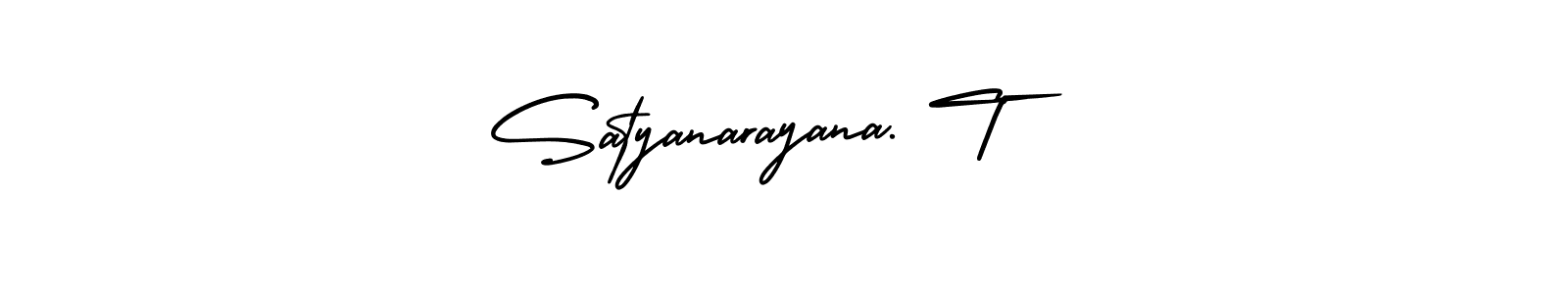 Satyanarayana. T stylish signature style. Best Handwritten Sign (AmerikaSignatureDemo-Regular) for my name. Handwritten Signature Collection Ideas for my name Satyanarayana. T. Satyanarayana. T signature style 3 images and pictures png