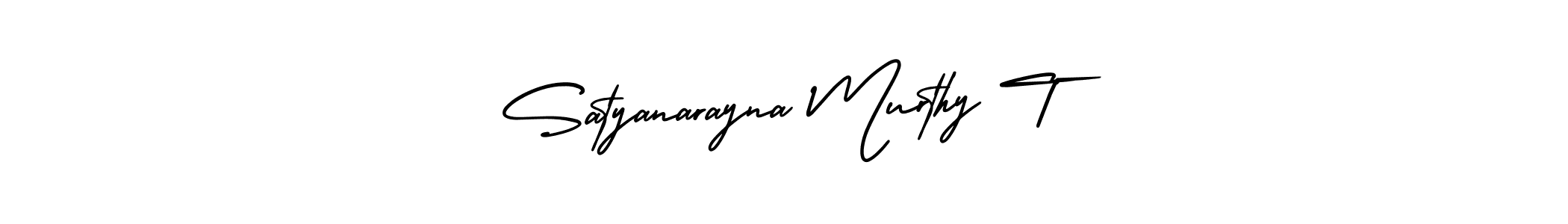 You should practise on your own different ways (AmerikaSignatureDemo-Regular) to write your name (Satyanarayna Murthy T) in signature. don't let someone else do it for you. Satyanarayna Murthy T signature style 3 images and pictures png
