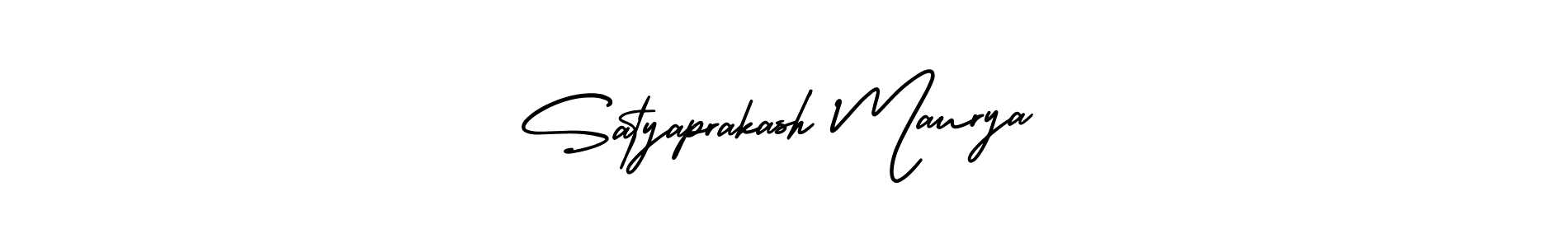 Make a beautiful signature design for name Satyaprakash Maurya. With this signature (AmerikaSignatureDemo-Regular) style, you can create a handwritten signature for free. Satyaprakash Maurya signature style 3 images and pictures png