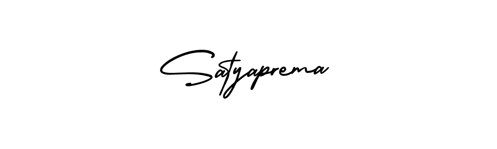 How to make Satyaprema signature? AmerikaSignatureDemo-Regular is a professional autograph style. Create handwritten signature for Satyaprema name. Satyaprema signature style 3 images and pictures png