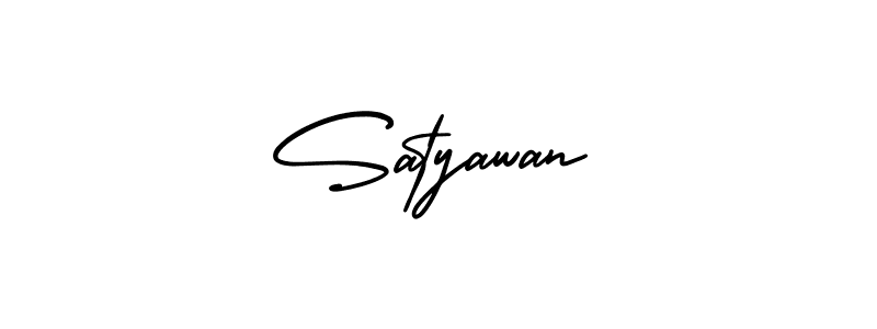 Use a signature maker to create a handwritten signature online. With this signature software, you can design (AmerikaSignatureDemo-Regular) your own signature for name Satyawan. Satyawan signature style 3 images and pictures png