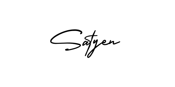 You should practise on your own different ways (AmerikaSignatureDemo-Regular) to write your name (Satyen) in signature. don't let someone else do it for you. Satyen signature style 3 images and pictures png