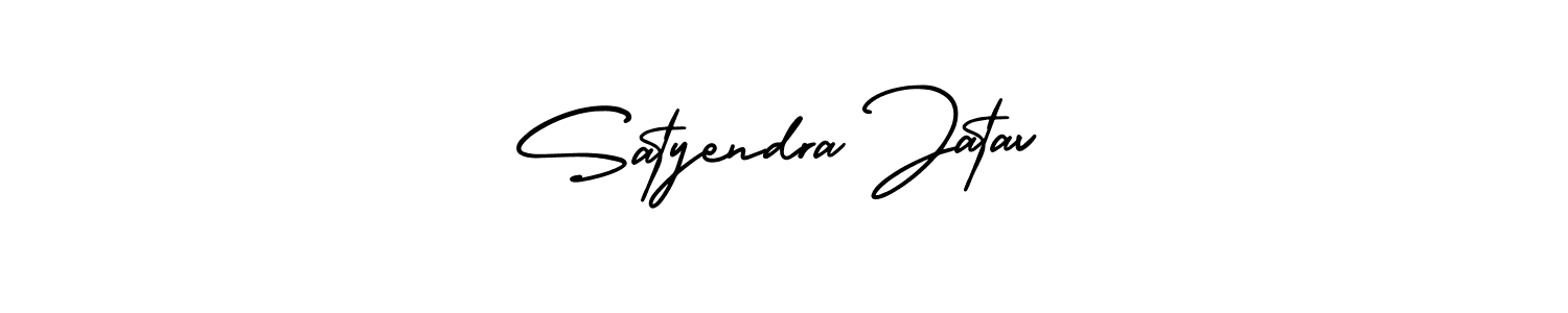 This is the best signature style for the Satyendra Jatav name. Also you like these signature font (AmerikaSignatureDemo-Regular). Mix name signature. Satyendra Jatav signature style 3 images and pictures png