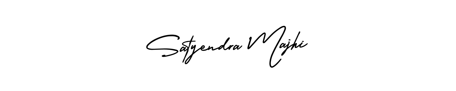 The best way (AmerikaSignatureDemo-Regular) to make a short signature is to pick only two or three words in your name. The name Satyendra Majhi include a total of six letters. For converting this name. Satyendra Majhi signature style 3 images and pictures png