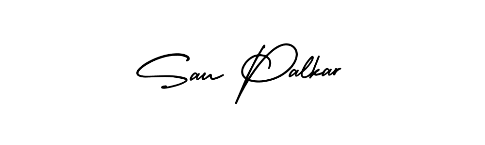 Sau Palkar stylish signature style. Best Handwritten Sign (AmerikaSignatureDemo-Regular) for my name. Handwritten Signature Collection Ideas for my name Sau Palkar. Sau Palkar signature style 3 images and pictures png