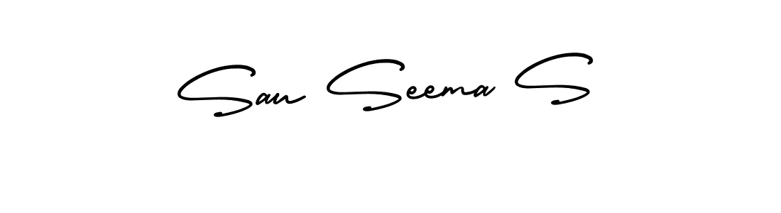 Make a beautiful signature design for name Sau Seema S. With this signature (AmerikaSignatureDemo-Regular) style, you can create a handwritten signature for free. Sau Seema S signature style 3 images and pictures png
