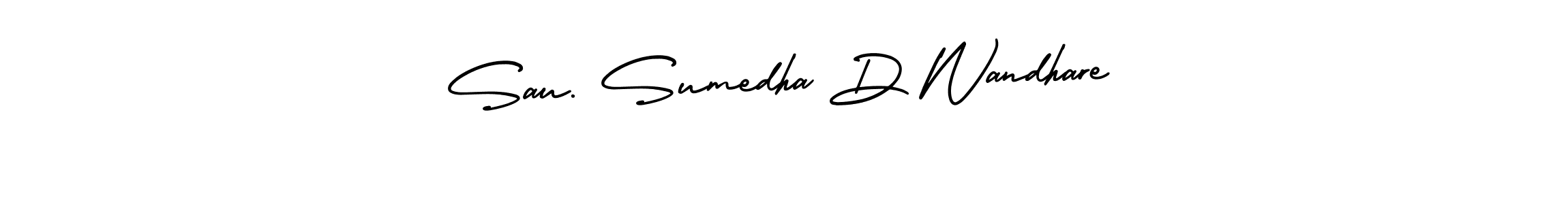 Make a short Sau. Sumedha D Wandhare signature style. Manage your documents anywhere anytime using AmerikaSignatureDemo-Regular. Create and add eSignatures, submit forms, share and send files easily. Sau. Sumedha D Wandhare signature style 3 images and pictures png