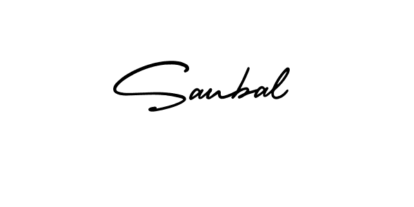 How to make Saubal name signature. Use AmerikaSignatureDemo-Regular style for creating short signs online. This is the latest handwritten sign. Saubal signature style 3 images and pictures png