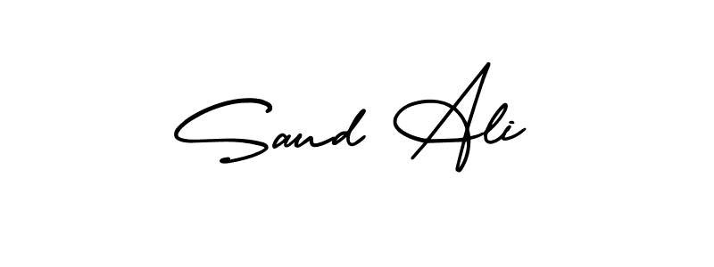 The best way (AmerikaSignatureDemo-Regular) to make a short signature is to pick only two or three words in your name. The name Saud Ali include a total of six letters. For converting this name. Saud Ali signature style 3 images and pictures png