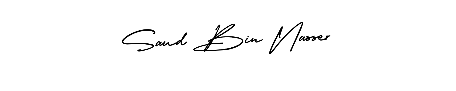 This is the best signature style for the Saud Bin Nasser name. Also you like these signature font (AmerikaSignatureDemo-Regular). Mix name signature. Saud Bin Nasser signature style 3 images and pictures png