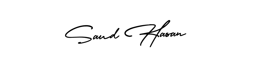 Use a signature maker to create a handwritten signature online. With this signature software, you can design (AmerikaSignatureDemo-Regular) your own signature for name Saud Hasan. Saud Hasan signature style 3 images and pictures png
