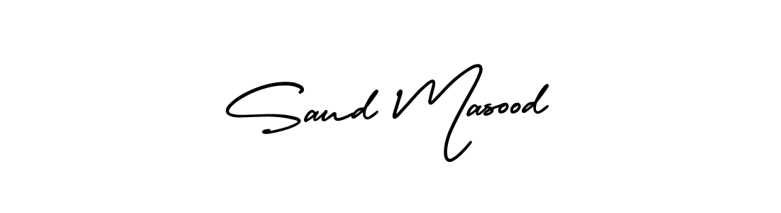 It looks lik you need a new signature style for name Saud Masood. Design unique handwritten (AmerikaSignatureDemo-Regular) signature with our free signature maker in just a few clicks. Saud Masood signature style 3 images and pictures png
