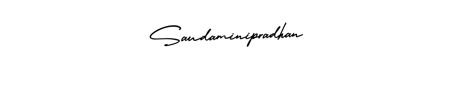 AmerikaSignatureDemo-Regular is a professional signature style that is perfect for those who want to add a touch of class to their signature. It is also a great choice for those who want to make their signature more unique. Get Saudaminipradhan name to fancy signature for free. Saudaminipradhan signature style 3 images and pictures png