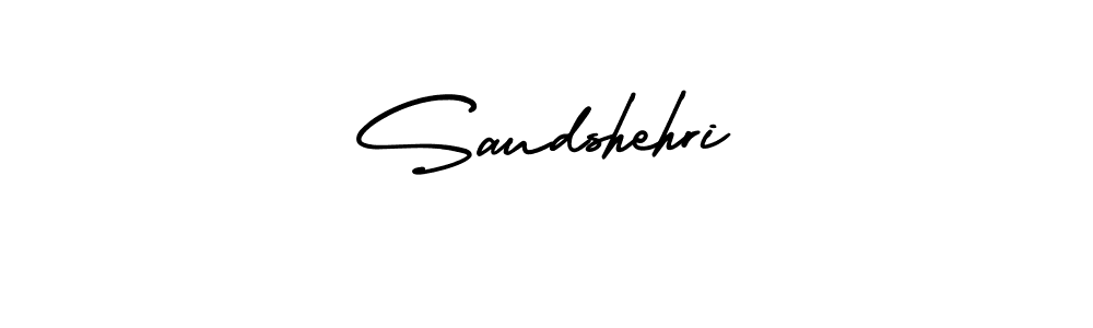 You should practise on your own different ways (AmerikaSignatureDemo-Regular) to write your name (Saudshehri) in signature. don't let someone else do it for you. Saudshehri signature style 3 images and pictures png