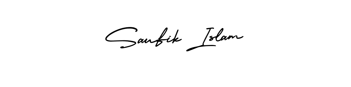Create a beautiful signature design for name Saufik Islam. With this signature (AmerikaSignatureDemo-Regular) fonts, you can make a handwritten signature for free. Saufik Islam signature style 3 images and pictures png