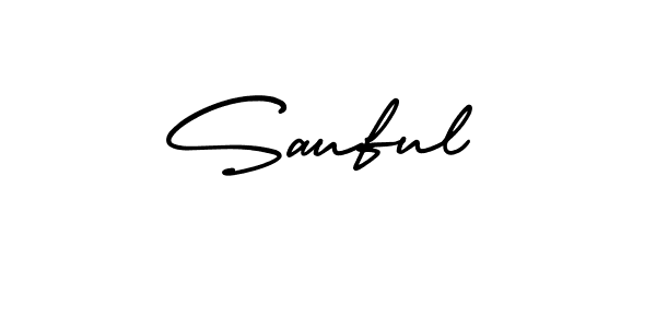 Design your own signature with our free online signature maker. With this signature software, you can create a handwritten (AmerikaSignatureDemo-Regular) signature for name Sauful. Sauful signature style 3 images and pictures png