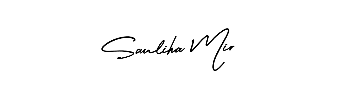 Design your own signature with our free online signature maker. With this signature software, you can create a handwritten (AmerikaSignatureDemo-Regular) signature for name Sauliha Mir. Sauliha Mir signature style 3 images and pictures png