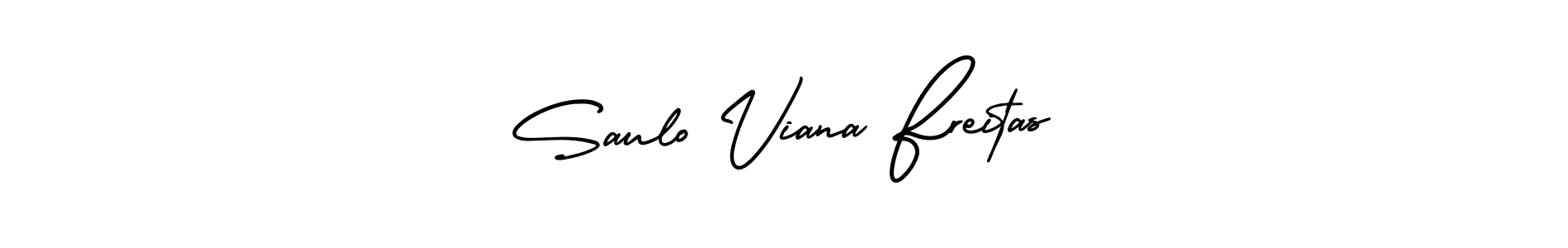 Saulo Viana Freitas stylish signature style. Best Handwritten Sign (AmerikaSignatureDemo-Regular) for my name. Handwritten Signature Collection Ideas for my name Saulo Viana Freitas. Saulo Viana Freitas signature style 3 images and pictures png