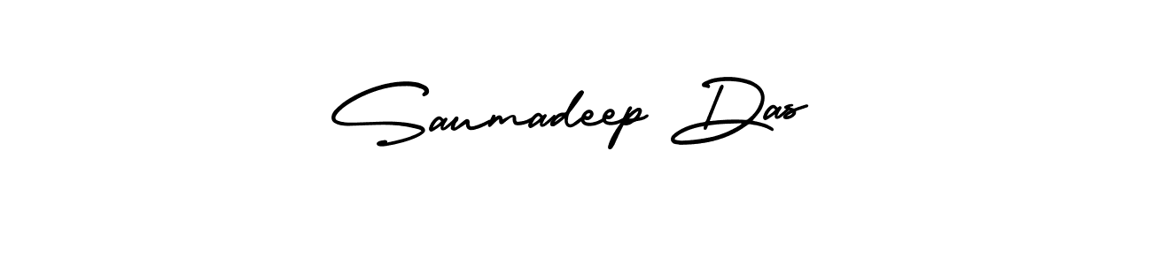 You should practise on your own different ways (AmerikaSignatureDemo-Regular) to write your name (Saumadeep Das) in signature. don't let someone else do it for you. Saumadeep Das signature style 3 images and pictures png