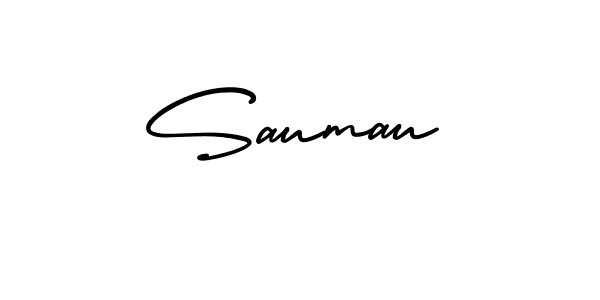 Saumau stylish signature style. Best Handwritten Sign (AmerikaSignatureDemo-Regular) for my name. Handwritten Signature Collection Ideas for my name Saumau. Saumau signature style 3 images and pictures png