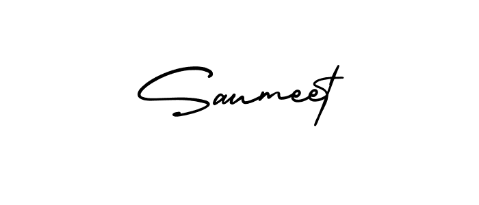 Design your own signature with our free online signature maker. With this signature software, you can create a handwritten (AmerikaSignatureDemo-Regular) signature for name Saumeet. Saumeet signature style 3 images and pictures png