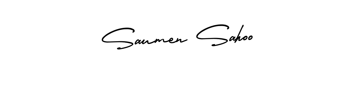 AmerikaSignatureDemo-Regular is a professional signature style that is perfect for those who want to add a touch of class to their signature. It is also a great choice for those who want to make their signature more unique. Get Saumen Sahoo name to fancy signature for free. Saumen Sahoo signature style 3 images and pictures png