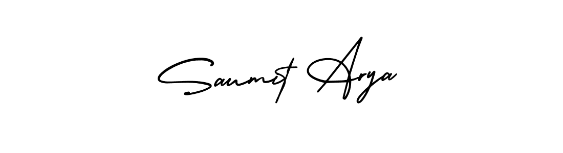 It looks lik you need a new signature style for name Saumit Arya. Design unique handwritten (AmerikaSignatureDemo-Regular) signature with our free signature maker in just a few clicks. Saumit Arya signature style 3 images and pictures png