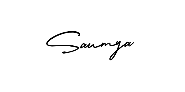 Create a beautiful signature design for name Saumya. With this signature (AmerikaSignatureDemo-Regular) fonts, you can make a handwritten signature for free. Saumya signature style 3 images and pictures png