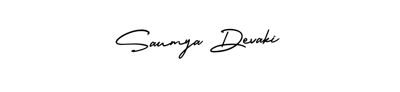 Make a beautiful signature design for name Saumya Devaki. With this signature (AmerikaSignatureDemo-Regular) style, you can create a handwritten signature for free. Saumya Devaki signature style 3 images and pictures png