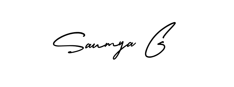 This is the best signature style for the Saumya G name. Also you like these signature font (AmerikaSignatureDemo-Regular). Mix name signature. Saumya G signature style 3 images and pictures png