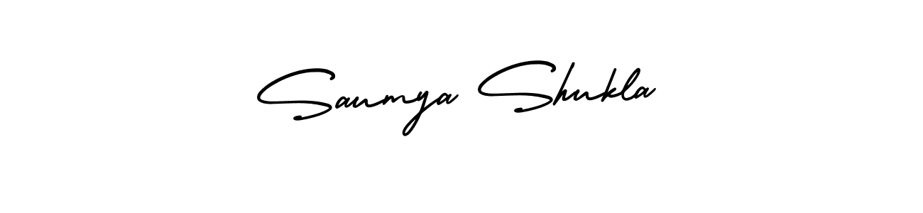 Saumya Shukla stylish signature style. Best Handwritten Sign (AmerikaSignatureDemo-Regular) for my name. Handwritten Signature Collection Ideas for my name Saumya Shukla. Saumya Shukla signature style 3 images and pictures png