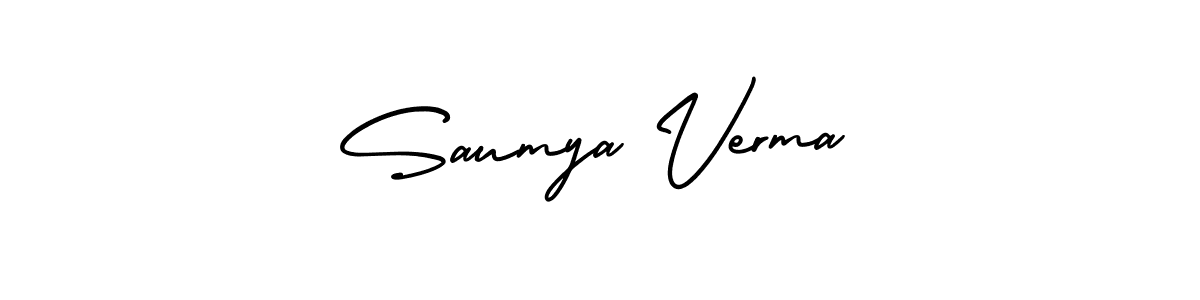 Design your own signature with our free online signature maker. With this signature software, you can create a handwritten (AmerikaSignatureDemo-Regular) signature for name Saumya Verma. Saumya Verma signature style 3 images and pictures png