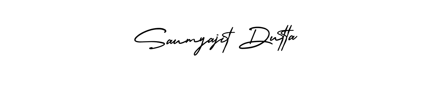 How to make Saumyajit Dutta signature? AmerikaSignatureDemo-Regular is a professional autograph style. Create handwritten signature for Saumyajit Dutta name. Saumyajit Dutta signature style 3 images and pictures png