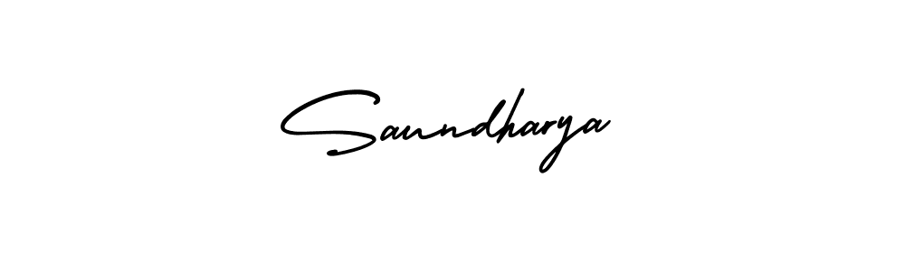 Design your own signature with our free online signature maker. With this signature software, you can create a handwritten (AmerikaSignatureDemo-Regular) signature for name Saundharya. Saundharya signature style 3 images and pictures png