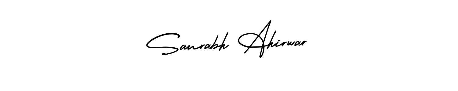 It looks lik you need a new signature style for name Saurabh Ahirwar. Design unique handwritten (AmerikaSignatureDemo-Regular) signature with our free signature maker in just a few clicks. Saurabh Ahirwar signature style 3 images and pictures png