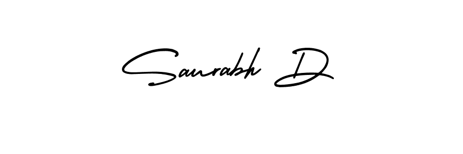 Make a beautiful signature design for name Saurabh D. Use this online signature maker to create a handwritten signature for free. Saurabh D signature style 3 images and pictures png