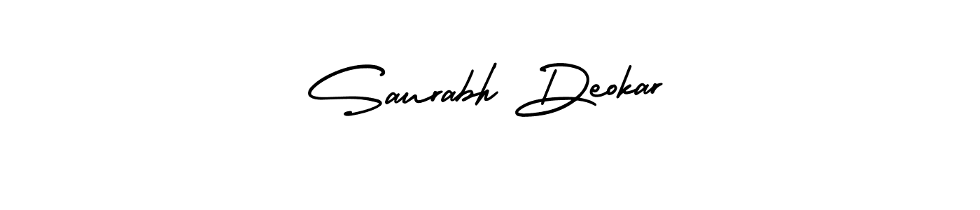 It looks lik you need a new signature style for name Saurabh Deokar. Design unique handwritten (AmerikaSignatureDemo-Regular) signature with our free signature maker in just a few clicks. Saurabh Deokar signature style 3 images and pictures png