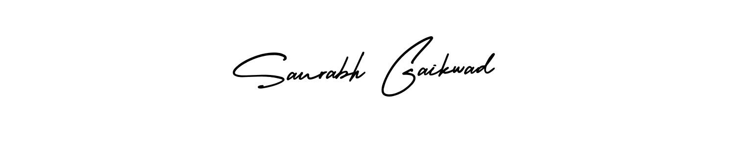 This is the best signature style for the Saurabh Gaikwad name. Also you like these signature font (AmerikaSignatureDemo-Regular). Mix name signature. Saurabh Gaikwad signature style 3 images and pictures png