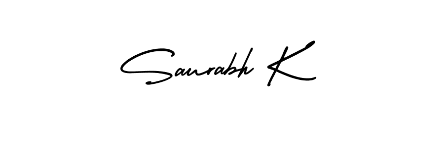 Also we have Saurabh K name is the best signature style. Create professional handwritten signature collection using AmerikaSignatureDemo-Regular autograph style. Saurabh K signature style 3 images and pictures png