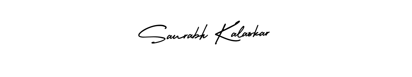 The best way (AmerikaSignatureDemo-Regular) to make a short signature is to pick only two or three words in your name. The name Saurabh Kalaskar include a total of six letters. For converting this name. Saurabh Kalaskar signature style 3 images and pictures png