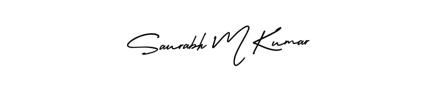 Once you've used our free online signature maker to create your best signature AmerikaSignatureDemo-Regular style, it's time to enjoy all of the benefits that Saurabh M Kumar name signing documents. Saurabh M Kumar signature style 3 images and pictures png