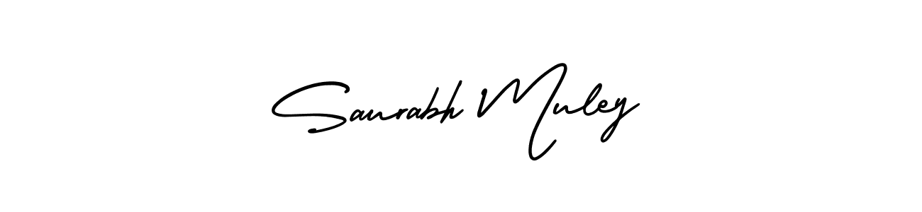 How to make Saurabh Muley signature? AmerikaSignatureDemo-Regular is a professional autograph style. Create handwritten signature for Saurabh Muley name. Saurabh Muley signature style 3 images and pictures png