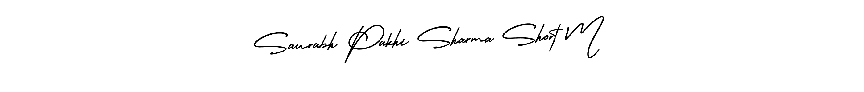 How to make Saurabh Pakhi Sharma Short M name signature. Use AmerikaSignatureDemo-Regular style for creating short signs online. This is the latest handwritten sign. Saurabh Pakhi Sharma Short M signature style 3 images and pictures png