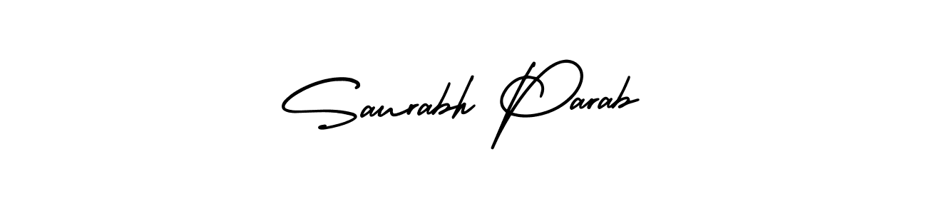 AmerikaSignatureDemo-Regular is a professional signature style that is perfect for those who want to add a touch of class to their signature. It is also a great choice for those who want to make their signature more unique. Get Saurabh Parab name to fancy signature for free. Saurabh Parab signature style 3 images and pictures png