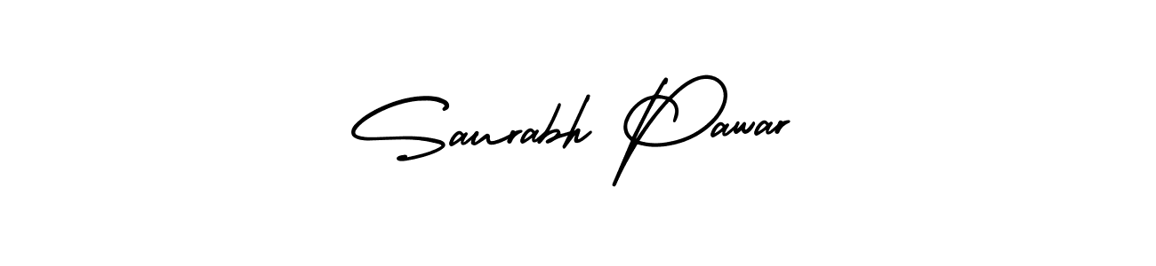The best way (AmerikaSignatureDemo-Regular) to make a short signature is to pick only two or three words in your name. The name Saurabh Pawar include a total of six letters. For converting this name. Saurabh Pawar signature style 3 images and pictures png