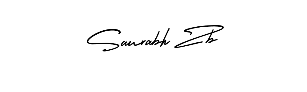 How to make Saurabh Zb name signature. Use AmerikaSignatureDemo-Regular style for creating short signs online. This is the latest handwritten sign. Saurabh Zb signature style 3 images and pictures png