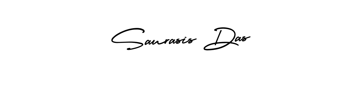The best way (AmerikaSignatureDemo-Regular) to make a short signature is to pick only two or three words in your name. The name Saurasis Das include a total of six letters. For converting this name. Saurasis Das signature style 3 images and pictures png