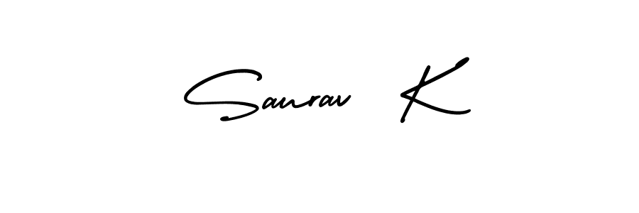 How to Draw Saurav  K signature style? AmerikaSignatureDemo-Regular is a latest design signature styles for name Saurav  K. Saurav  K signature style 3 images and pictures png