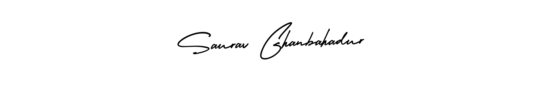 How to make Saurav Ghanbahadur signature? AmerikaSignatureDemo-Regular is a professional autograph style. Create handwritten signature for Saurav Ghanbahadur name. Saurav Ghanbahadur signature style 3 images and pictures png